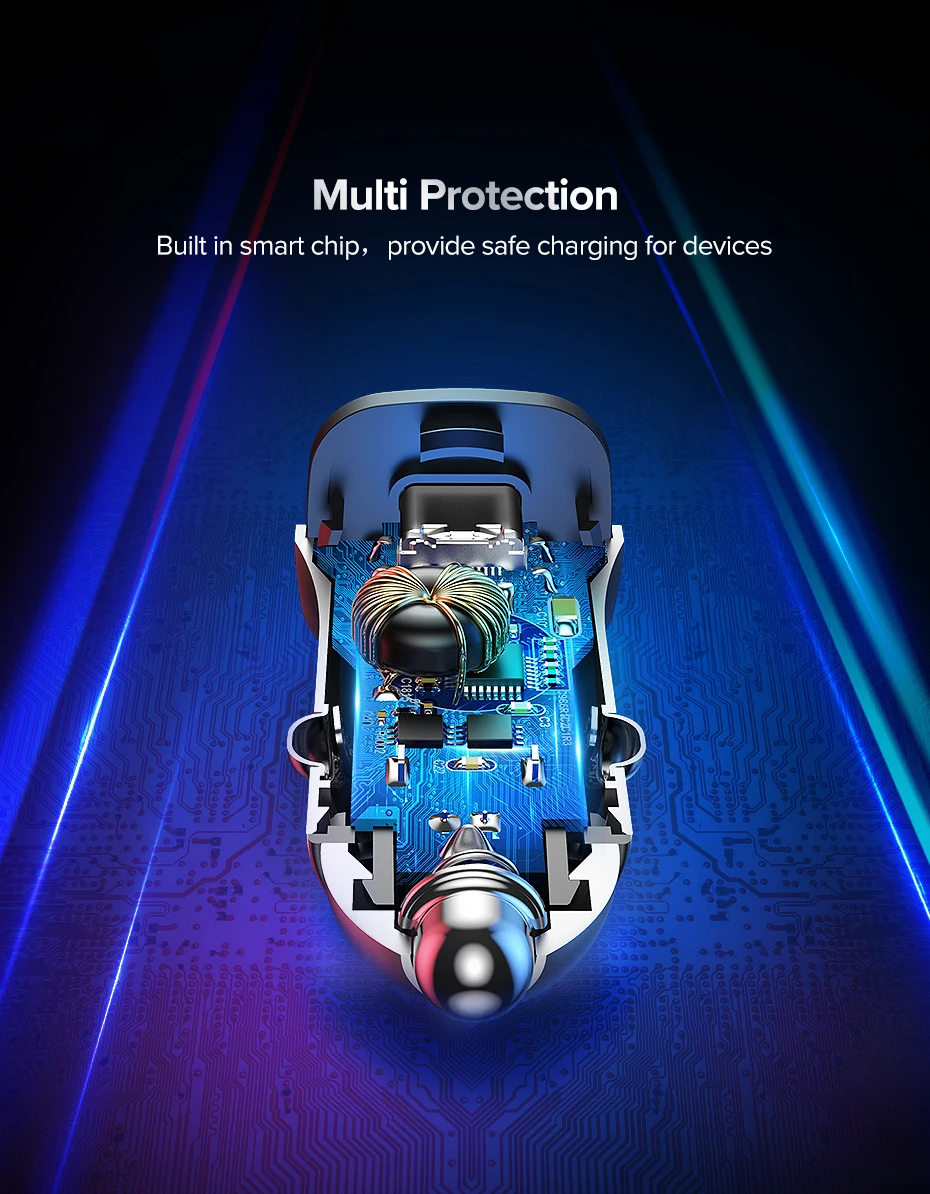 Ugreen Quick Charge 4.0 3.0 QC USB Car Charger for Xiaomi QC4.0 QC3.0 18W Type C PD Car Charging for iPhone 11 X Xs 8 PD Charger