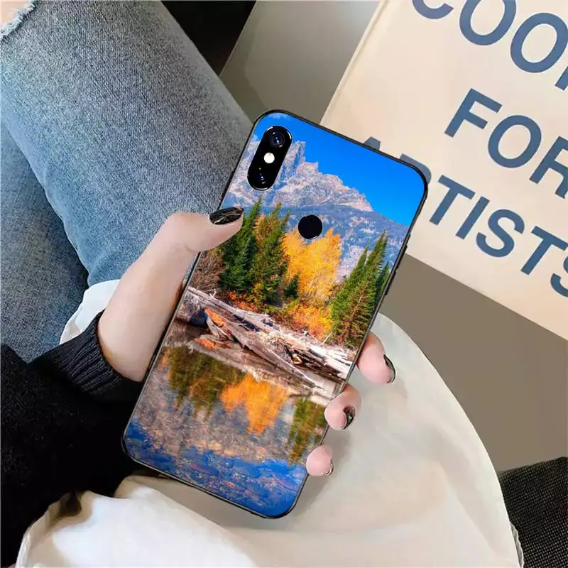 

natural scenery lake lanscape Phone Case For Xiaomi Redmi note 7 8 9 t max3 s 10 pro lite funda shell coque cover