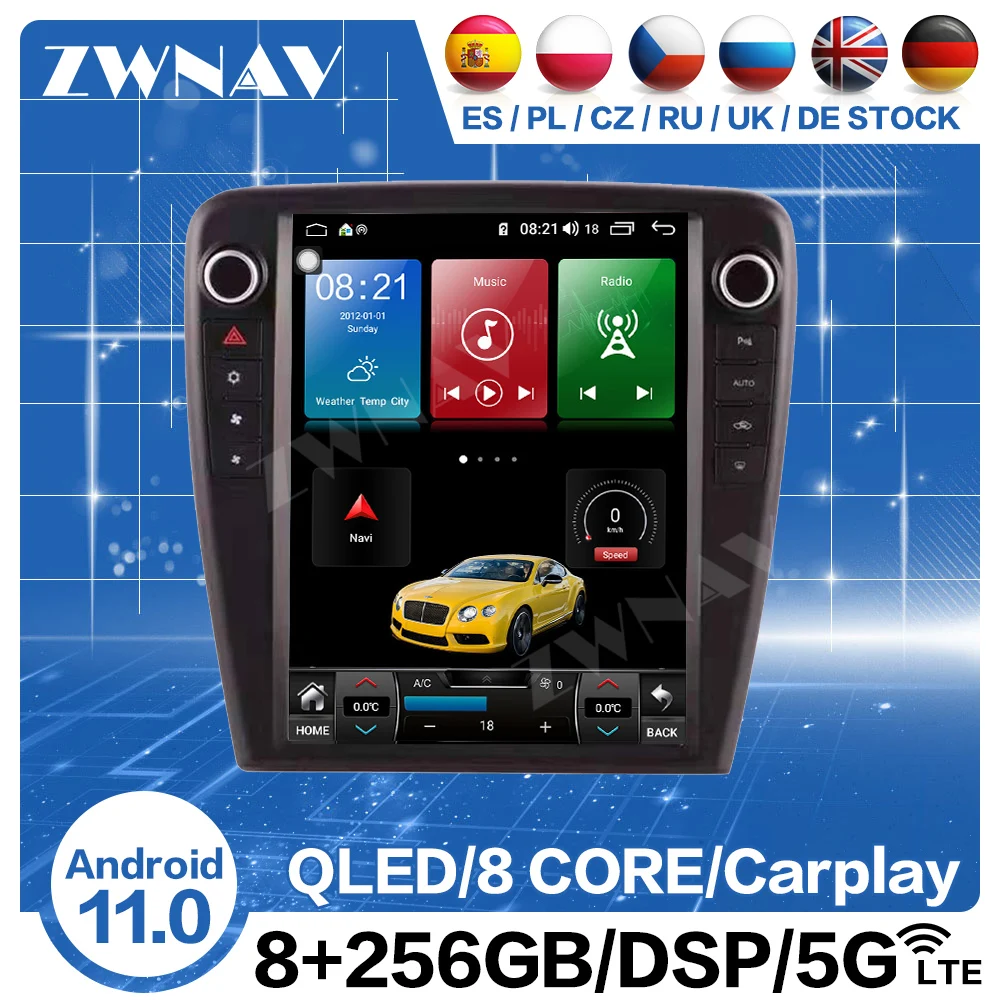 

Авторадио с экраном Tesla Android мультимедийный радиоприемник для Jaguar XJ XJL 2010-2018 Автомобильный GPS аудио стерео видеоплеер головное устройство