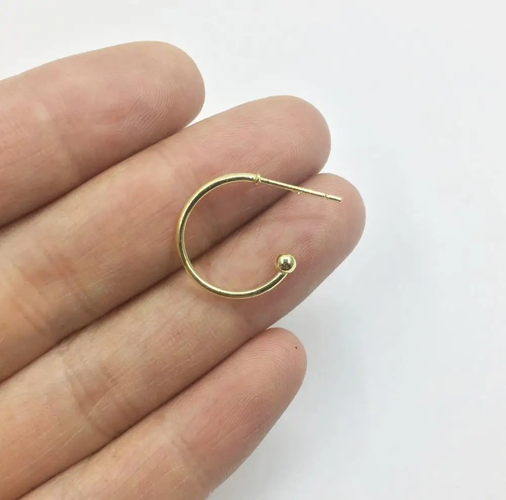Eruifa 10 шт. 15 мм Наружная внутренняя латунная основа обруч для серьги DIY Подвески 2