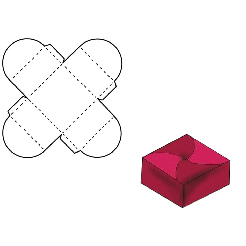 GJCrafts квадратная Подарочная коробка металлические режущие штампы Новинка для Крафтовая окраска Скрапбукинг альбом тиснение трафареты бумажная заготовка Резной декор
