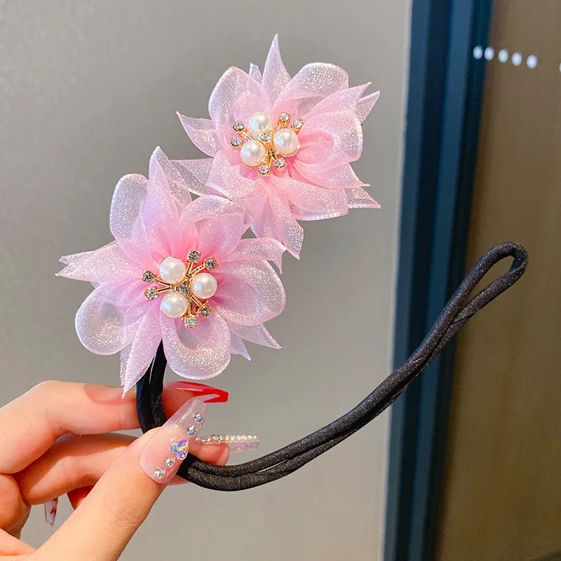 

Fashion Girl Donut Bud Head Band Ball French Twist Magic DIY Tool Hair Bun Maker Sweet Dish Made Hair Band Pearl Hair Accessorie
