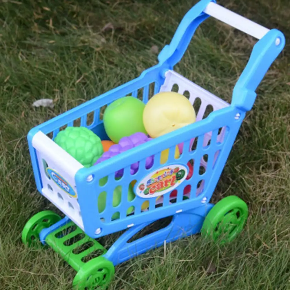 Миниатюрная пластиковая корзина для супермаркетов детская игрушка ролевых игр м