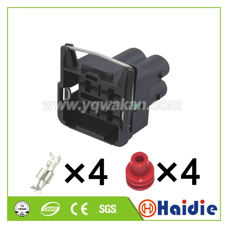 Бесплатная доставка 2 комплекта 4pin авто водонепроницаемый разъем пластиковый
