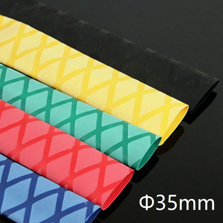 Диаметр 35 мм Нескользящая термоусадочная трубка текстурированный узор DIY