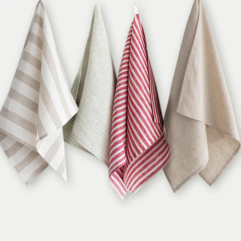 Mcao Полосатое вискозное льняное банное полотенце однотонный бактериальный