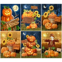 brand new 5d colorful pumpkin painting picture diamond painting cross stitch art full drill embroidery living room decoration