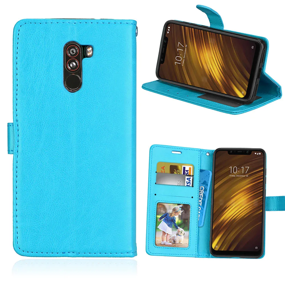 

Case Back Cover Casing Leather Magnet Wallet Phone Cases For Xiaomi Redmi Mi Pocophone F1 / Poco F1