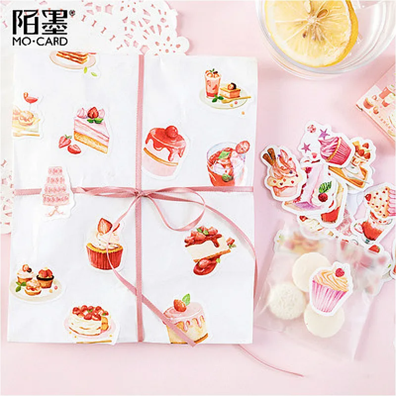 45 шт. канцелярские наклейки с рисунком клубники Kawaii планировщик наклейки Скрапбукинг Канцелярские товары школьные принадлежности Escolar