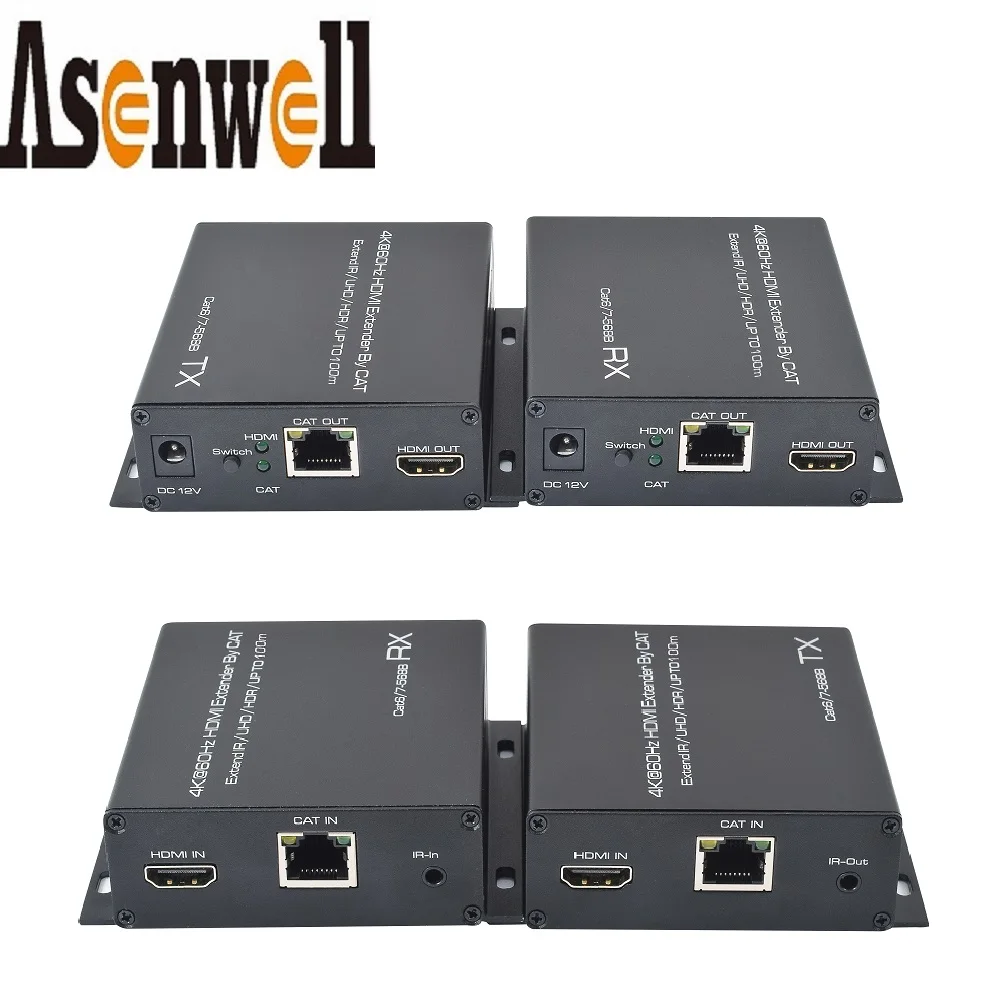 4K @ 60 Гц HDMI удлинитель от CAT Каскадный IR UHD HDR V2.0 1080P 3DP до 70m RJ45 аудио видео CCTV