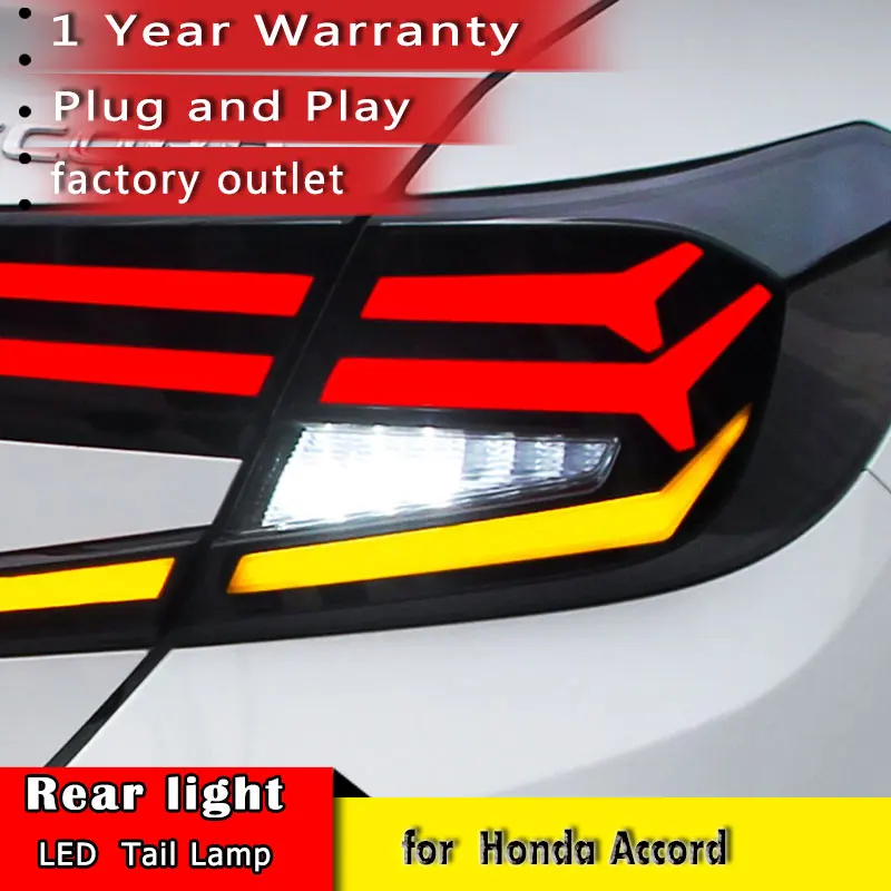 

New 2018 for Honda Accord Tail Lights Accord 10th LED Tail Light LED Rear Lamp LED DRL+Brake+Dynamic Signal+Reversing light