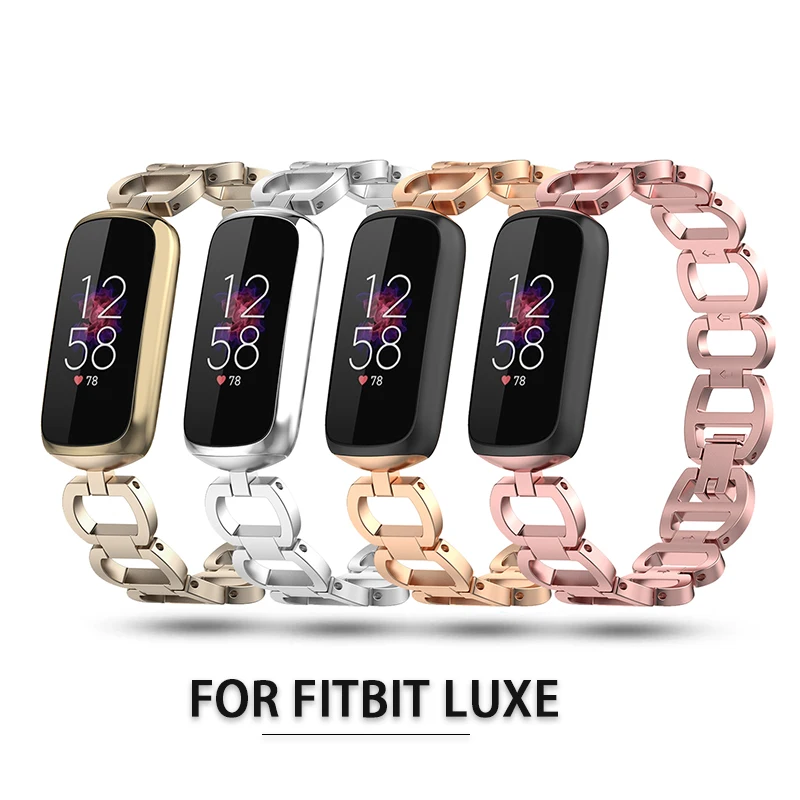 

Metal Band For Fitbit Luxe Wrist Strap For Fitbit Luxe Stainless Steel Bracelet Adjustable Links Replacement Belt Lady Women