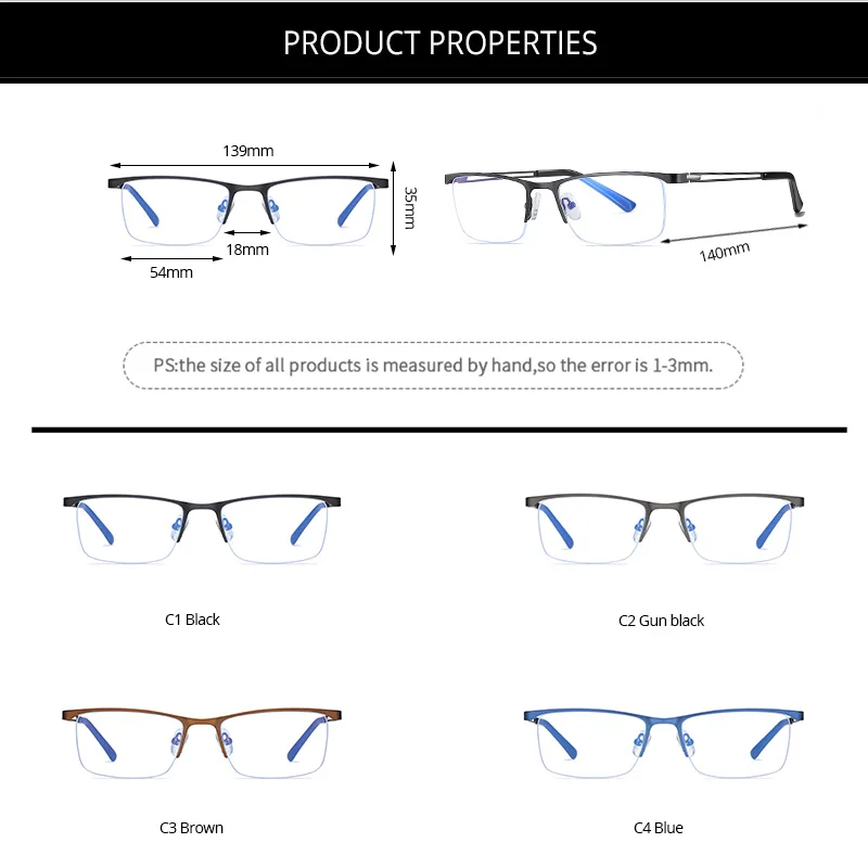 

COASION Simple Design Computer Glasses Men Blue Light Blocking Glasses Gaming Glasses Anti Blue Light Glasses gafas luz CA1428