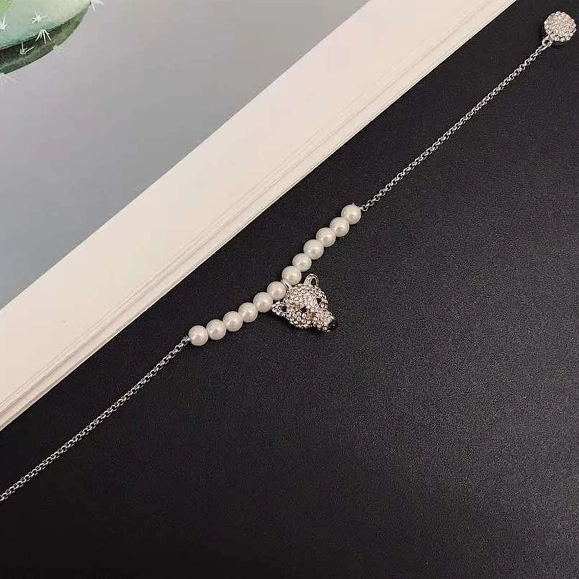 

High Quality SWA. Collarbone Chain Crystal White Cute Polar Bear Bracelet Charming Fashion Jewelry