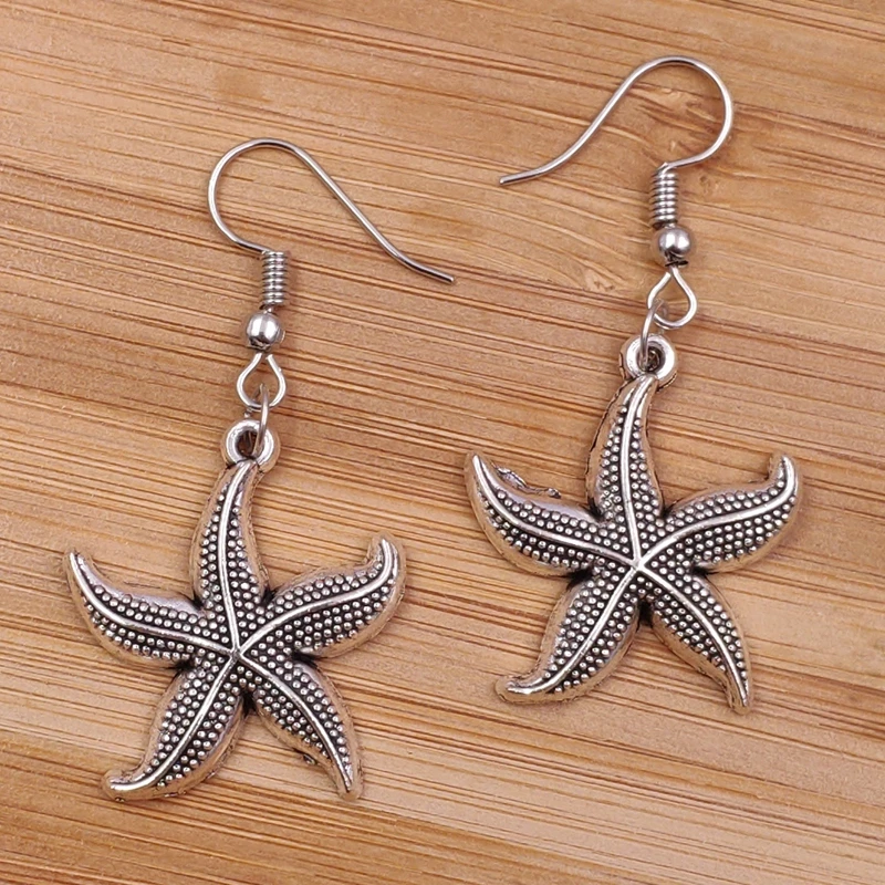 Новые милые серьги океана брошь в виде морской звезды с рисунком морских волн