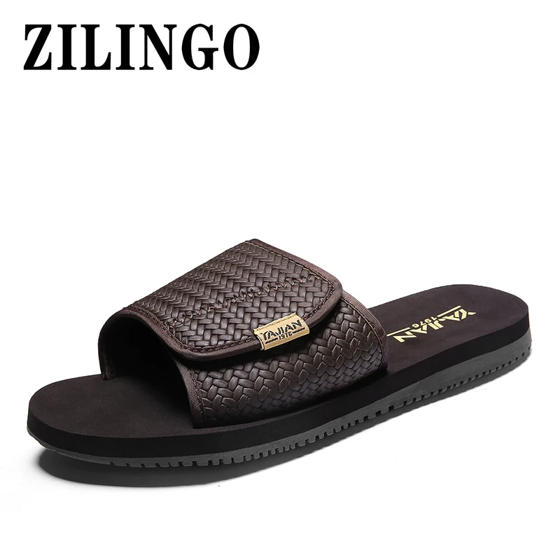 

New Summer Men's Slippers Comfortable Mens Shoes Male Casual Sandals Outdoor Wading Beach Slippers Home Household Shoes 39-44