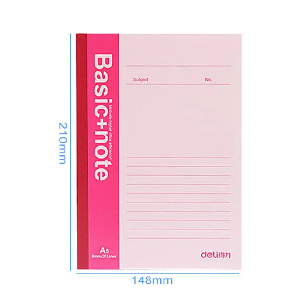 

Deli A5 Notebook 100 Sheets 7655 Business Diary Wireless Binding Marking Notes Journal Records School Office Stationery