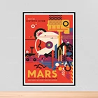 Настенный светильник в стиле ретро постер на космическую тематику, НАСА Космос туризма объявление плакат Марса в ретро-стиле с принтом космоса леггинсы с рисунком холст картины украшение