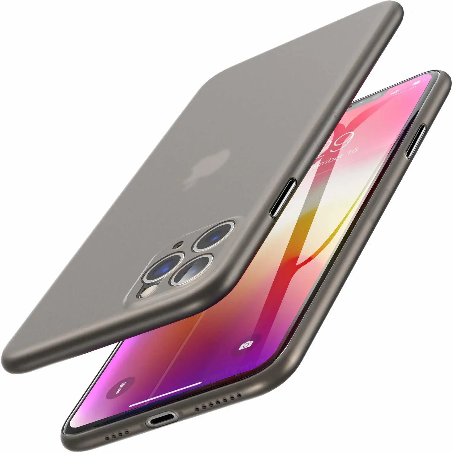100 шт чехол для телефона Apple iPhone 11 Pro Max XS XR X 8 7 6 6S Plus SE 5 5S минимальный дизайн матовое покрытие Тонкий чехол