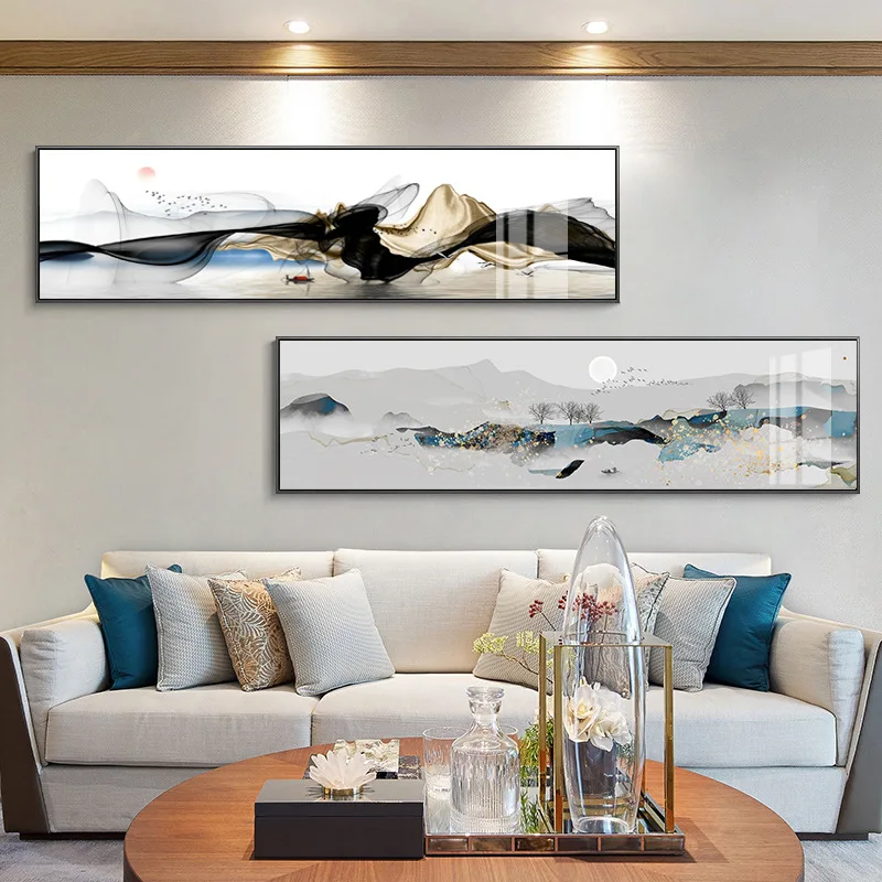 

Скандинавский Золотой олень, Горный пейзаж, настенное искусство, холст, картина, декоративная картина для гостиной, домашний декор