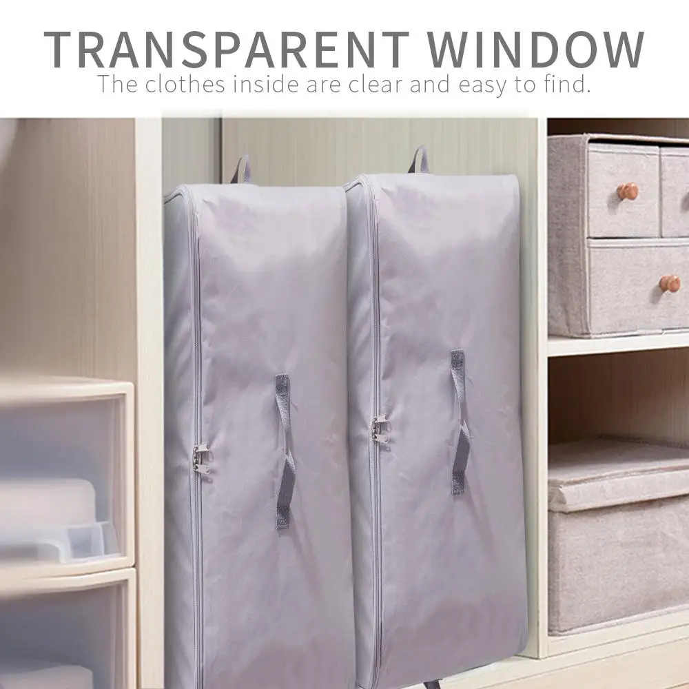 

Gray Practical Large Capacity Convenient Luggage Organizer Household Organizer Storage Box Clothes Storage Bag Clothing