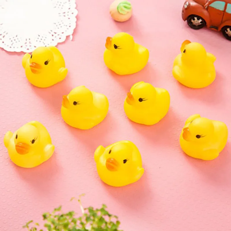 

Cute Baby Kids Squeaky Rubber Ducks Bathe Room Water Fun Game Playing Newborn Boys Girls Toys for Children Mini Rubber Ducks