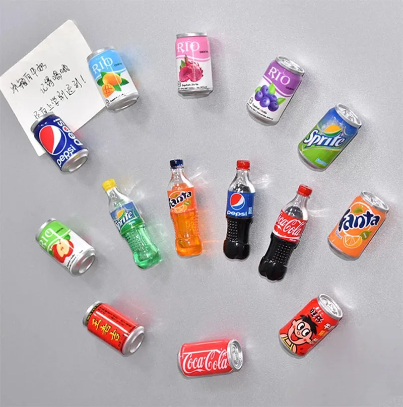 

Refrigerator Magnets магниты на холодильник Dollhouse Miniature Supermarket Drinks Mini Gifts Kitchen Decoration Creative