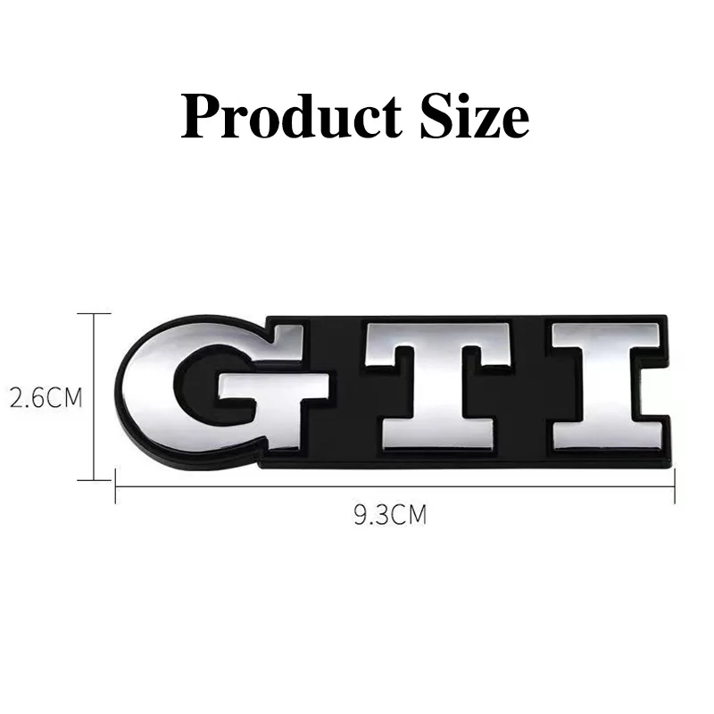 

3D Metal GTI Logo Car Stickers Decals Front Hood Grill Emblem For Volkswagen VW GTI Polo Golf 5 3 7 MK3 MK4 MK5 MK6 MK7 B5