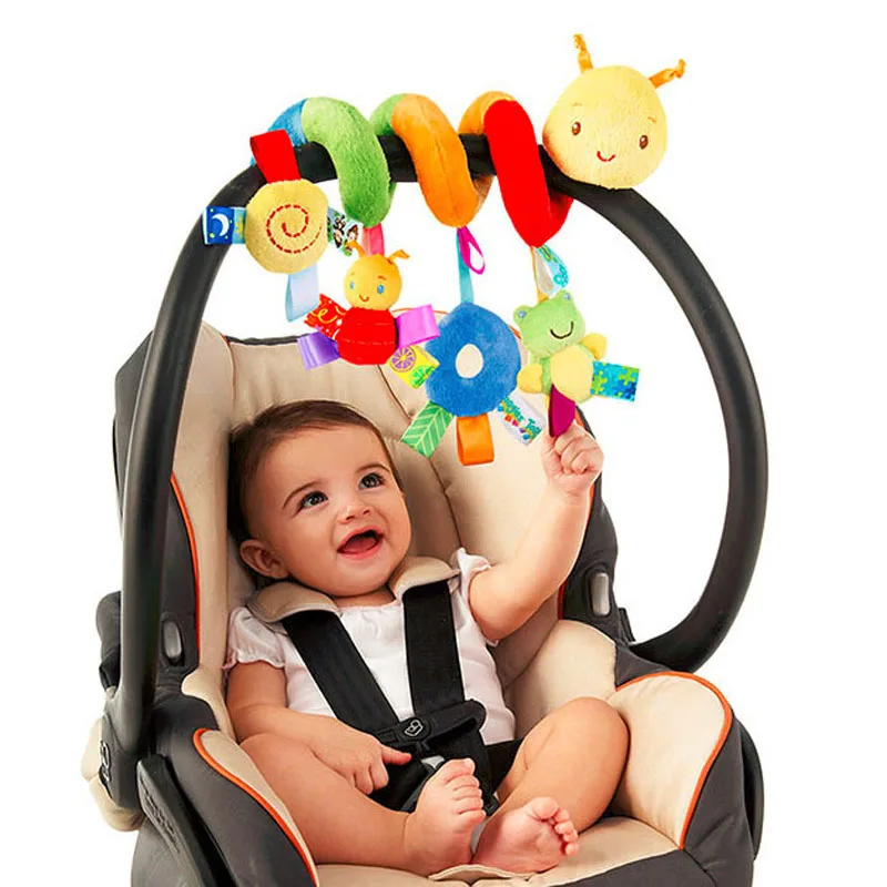 

Baby Rattles Mobiles Educational Toys For Children Activity Spiral Crib Toddler Bed Bell Baby Playing Kids Stroller Hanging Doll