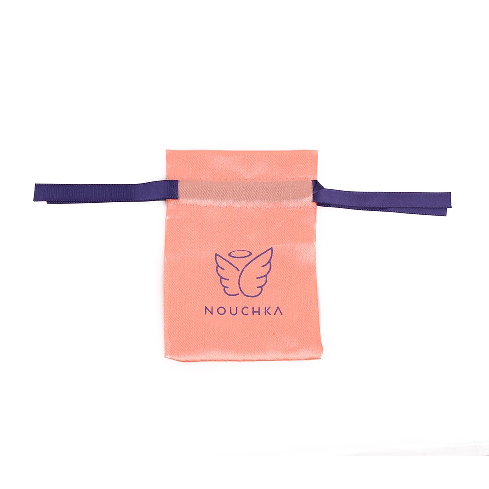 Маленькая атласная Подарочная сумка на шнурке для ювелирных изделий