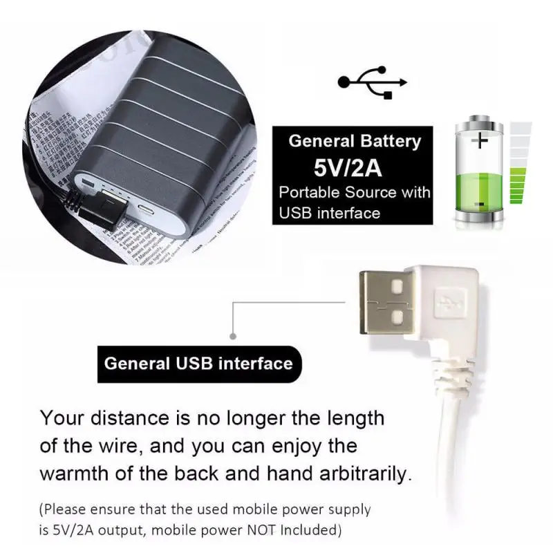 Электрическая батарея Отопление USB жилет без рукавов куртка зимняя гибкая электрическая тепловая одежда жилет