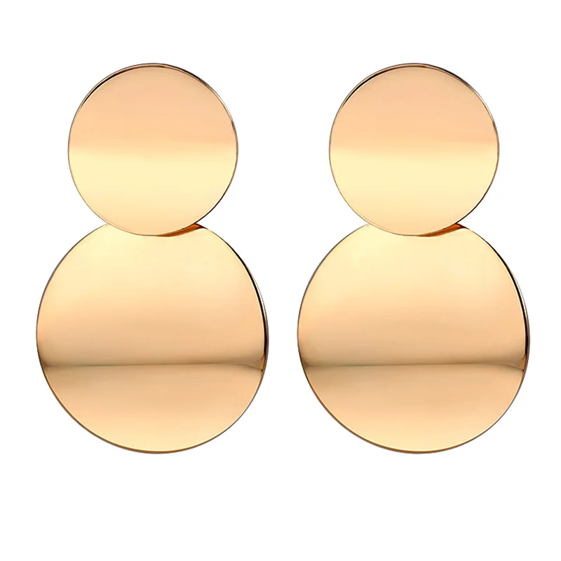 Gold 9 X& P винтажные геометрические большие серьги, массивные золотые Висячие серьги для женщин, Модные металлические Висячие серьги, ювелирные изделия - Окраска металла: Gold 9