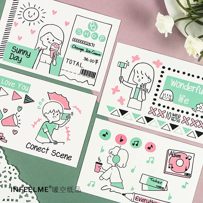 Infeel. me открытка дневного света Закладка поздравительная Письмо бумага 1 лот =