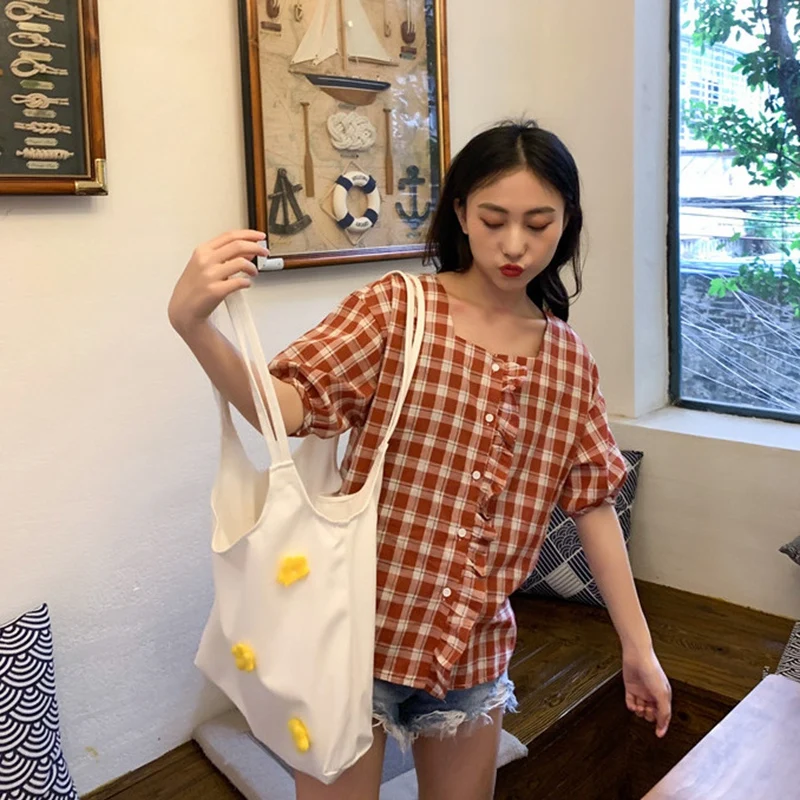 Небольшой свежий 3D ромашки цветы Холщовая Сумка для женщин модная Большая