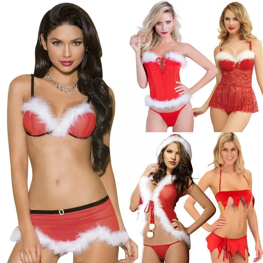 

Рождественское сексуальное нижнее белье свободного размера, прозрачное Сетчатое белье, женский сексуальный комплект для девушек, одежда, Р...