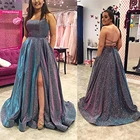 Vestidos Сверкающие Золотые блестки вечерние платья Новые платья для вечеринки с открытой спиной бальное платье красного цвета платье для выпускного вечера платья знаменитостей