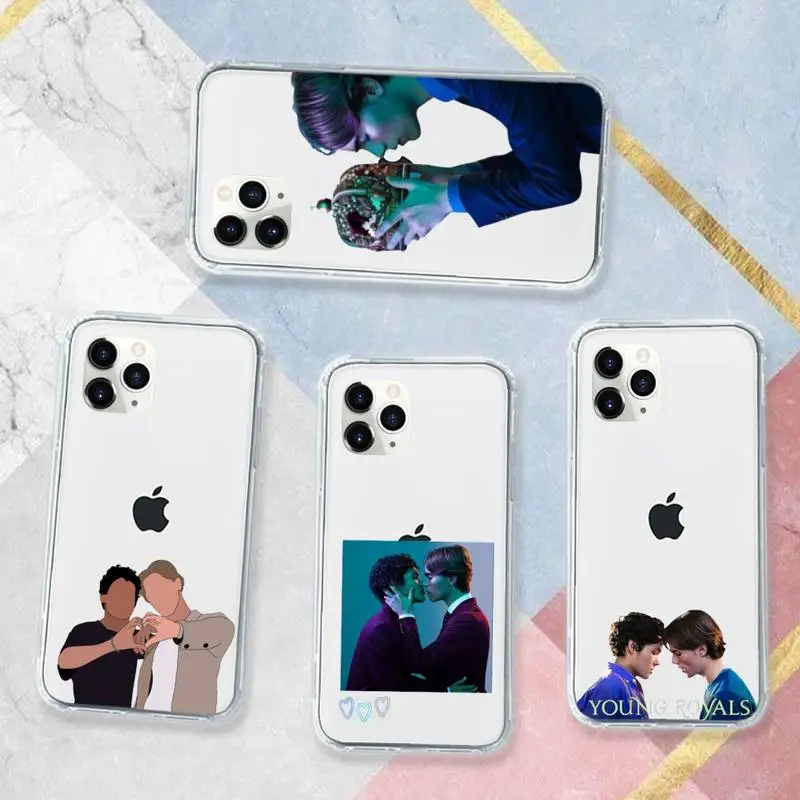 

Young Royals Phone Case Transparent soft For iphone 12 11 13 7 8 6 s plus x xs xr pro max mini