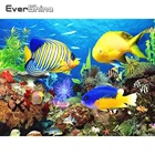 Картина с квадратными рыбками, бриллиантовая мозаика с животным Алмазная вышивка, домашний декор