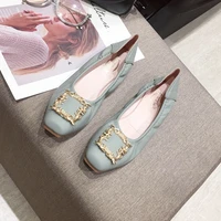 new arrival woman flats spring summer ballet flats shoes square toe shoes casual low heel soft and comfortable chaussures plates