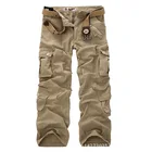 Прямая поставка, коричневые брюки-карго в стиле милитари, летние хлопковые длинные брюки, мужские свободные брюки со множеством карманов, модные повседневные брюки, мужские качественные