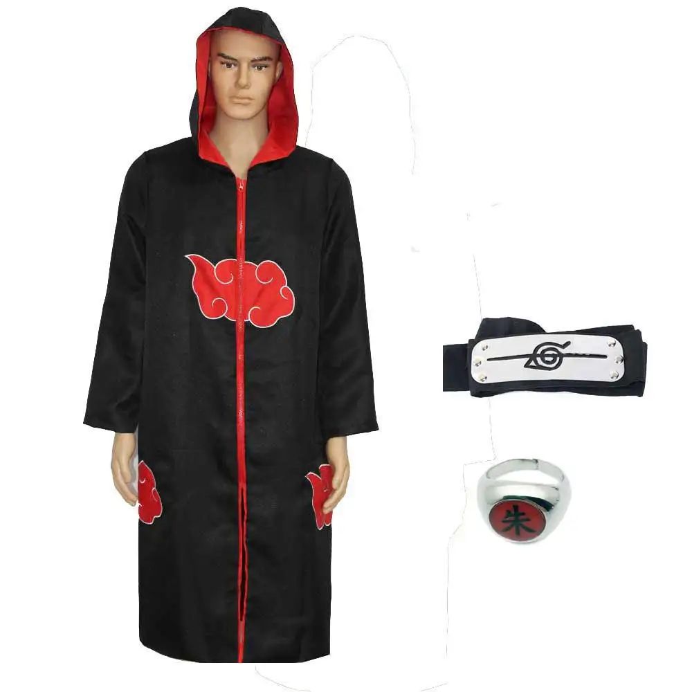 Для мужчин женщин Косплэй костюм плащ с капюшоном рисунком из аниме со шляпой