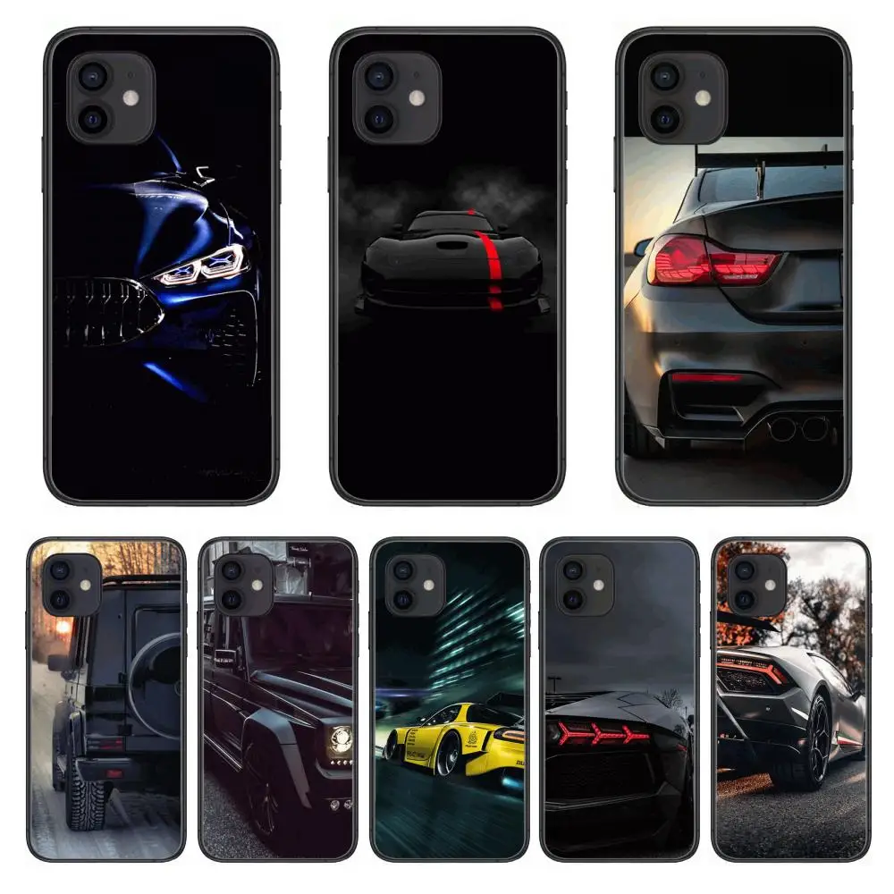 

Blue Red Car style Style Phone Case cover For iphone 12 pro max 11 8 7 6 s XR PLUS X XS SE 2020 mini black cell shell