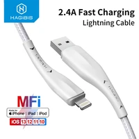 hagibi mfi usb cable for iphone 11 pro x xs 8 2 4a fast charging lightning cable for iphone 6 usb data cable phone charger cable