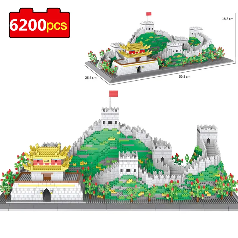 

6200PCS+ The Great Wall Building Blocks Diamond Architecture Micro Bricks Toys For Children Christmas Gift Educational Toy