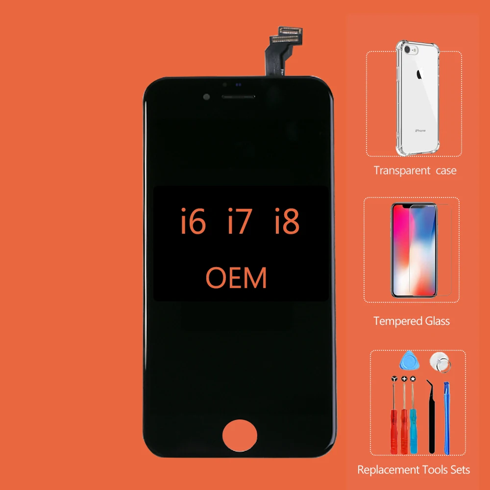 Оригинальный ЖК-экран для iPhone 6 6S 7 8 OEM i6 i7 ЖК-дисплей дигитайзер сенсорная Замена