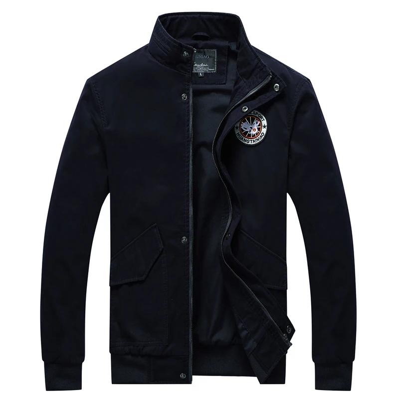 Мужская Новая куртка мужская хаки и армейский зеленый цвета осенняя плюс размер