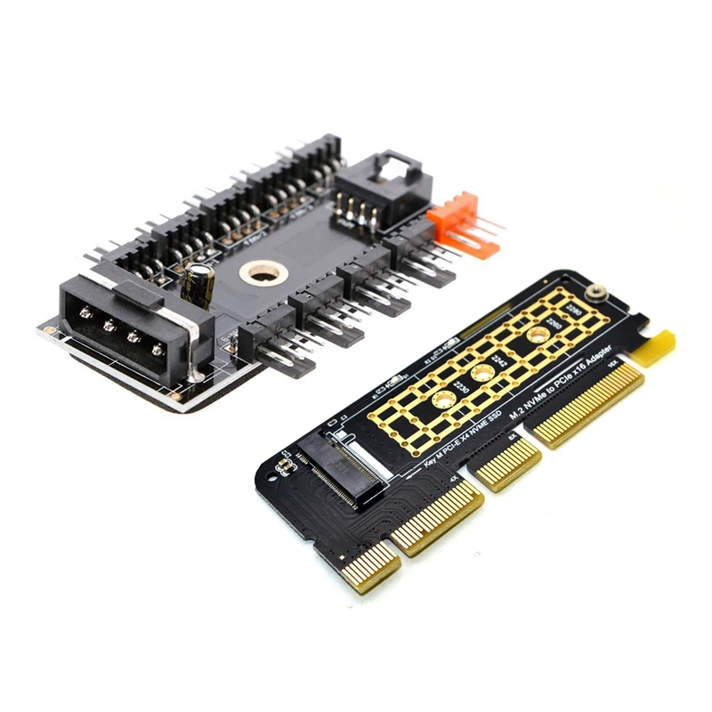 1 шт. IDE/SATA Molex 10 способ PWM охлаждающий вентилятор концентратор 12V 4 контактный