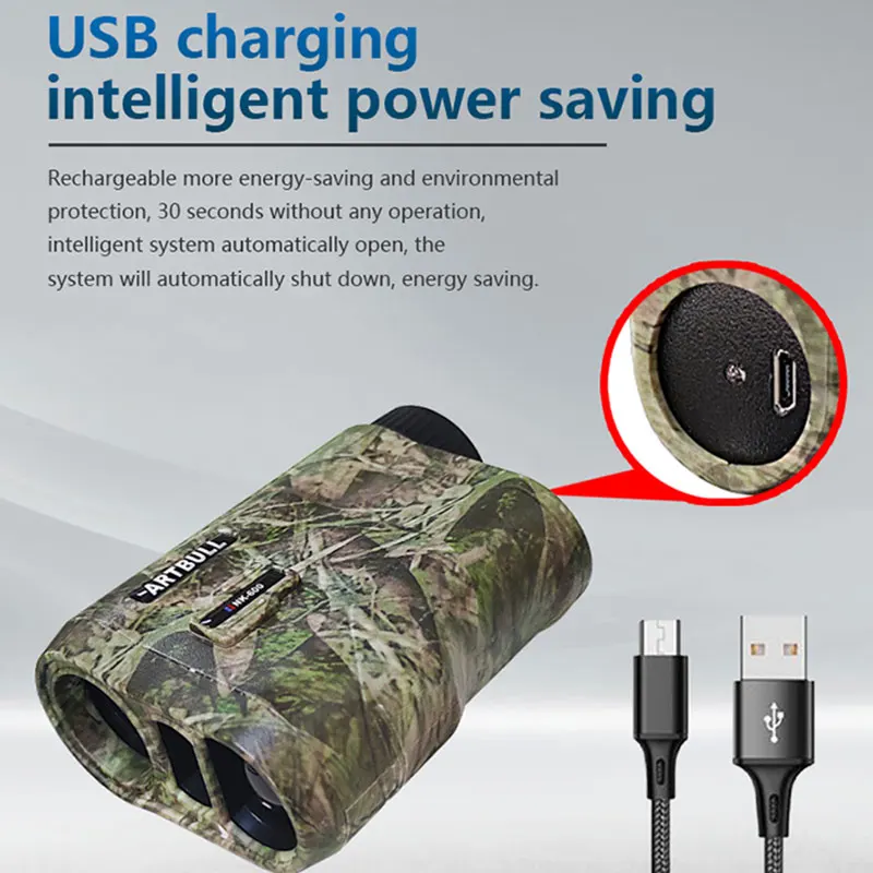 Лазерный дальномер ARTBULL для гольфа охотничья аккумуляторная батарея 600 ярдов |