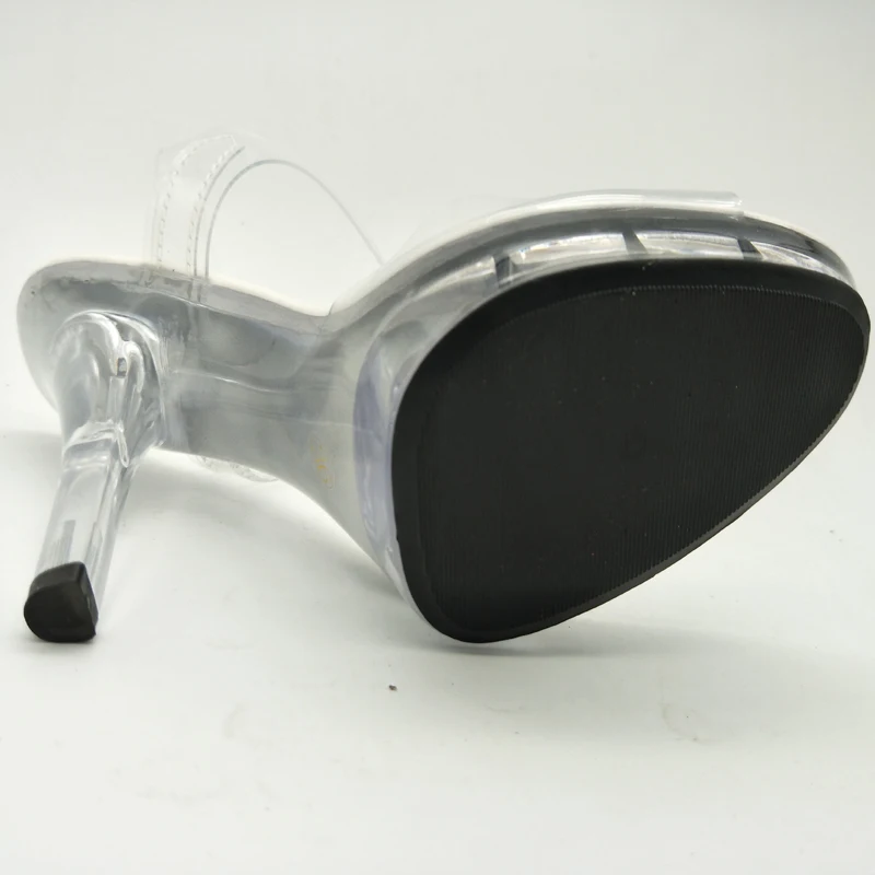 Туфли женские на высоком каблуке 13 см сандалии платформе с кристаллами низкая