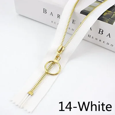 14-White Meetee 10/20 штук 20/30 см 3# металлическая молния с закрытым концом Автоматическая блокировка язычок молнии голова Декор DIY сумка кошелек швейной по индивидуальному заказу аксессуар - Цвет: 14-White